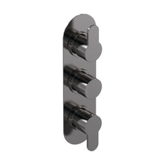 [BSPR7TR02] Consall Contemporary Round Thermostatic Two Outlet Shower Valve - Choice of Finish - Cutout