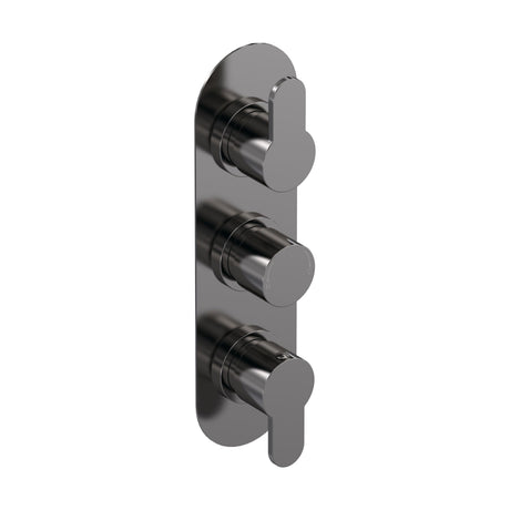 [BSPR7TR02] Consall Contemporary Round Thermostatic Two Outlet Shower Valve - Choice of Finish - Cutout