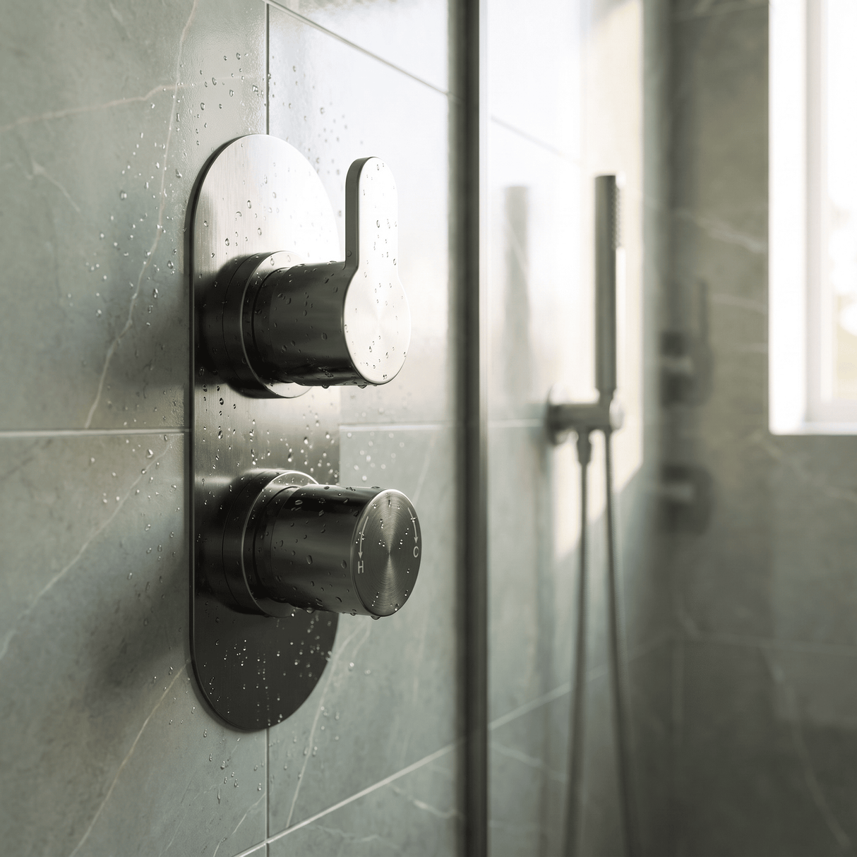 [BSPR7TW01] Consall Round Thermostatic One Outlet Shower Valve, Choice of Finish - Lifestyle 2