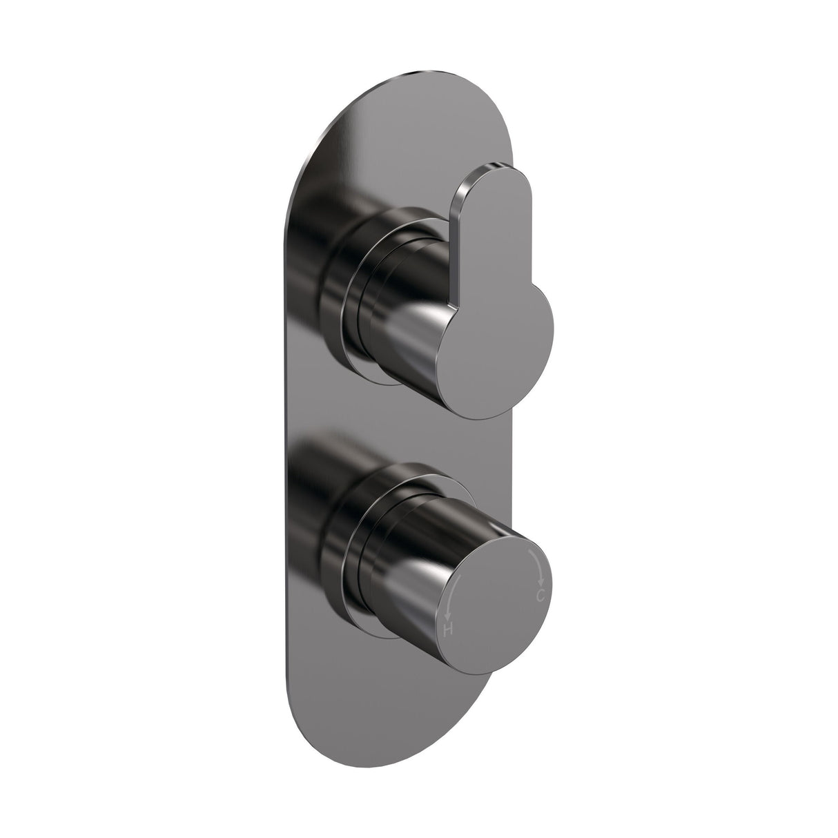 [BSPR7TW02] Consall Round Thermostatic Two Outlet Shower Valve with Diverter, Choice of Finish - Cutout