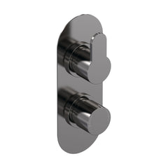 [BSPR7TW02] Consall Round Thermostatic Two Outlet Shower Valve with Diverter, Choice of Finish - Cutout