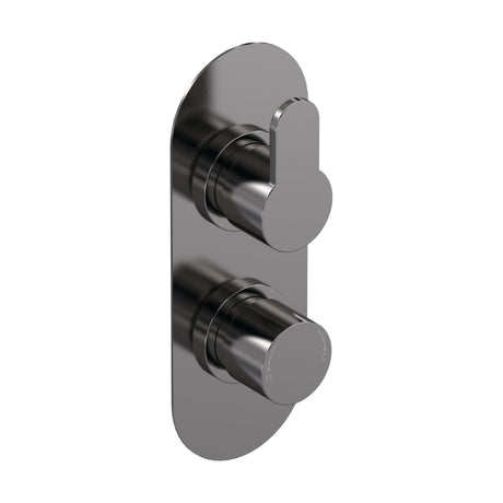 [BSPR7TW02] Consall Round Thermostatic Two Outlet Shower Valve with Diverter, Choice of Finish - Cutout