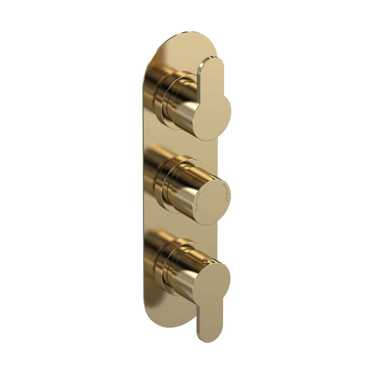 [BSPR8TR02] Consall Contemporary Round Thermostatic Two Outlet Shower Valve - Choice of Finish - Cutout