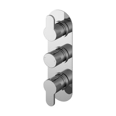 [BSPRTR02] Consall Contemporary Round Thermostatic Two Outlet Shower Valve - Choice of Finish - Cutout