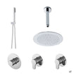 [BSR133ST2] Balterley 2 Outlet Chrome Thermostatic Double Shower Bundle With Heads & Handsets - Cutout