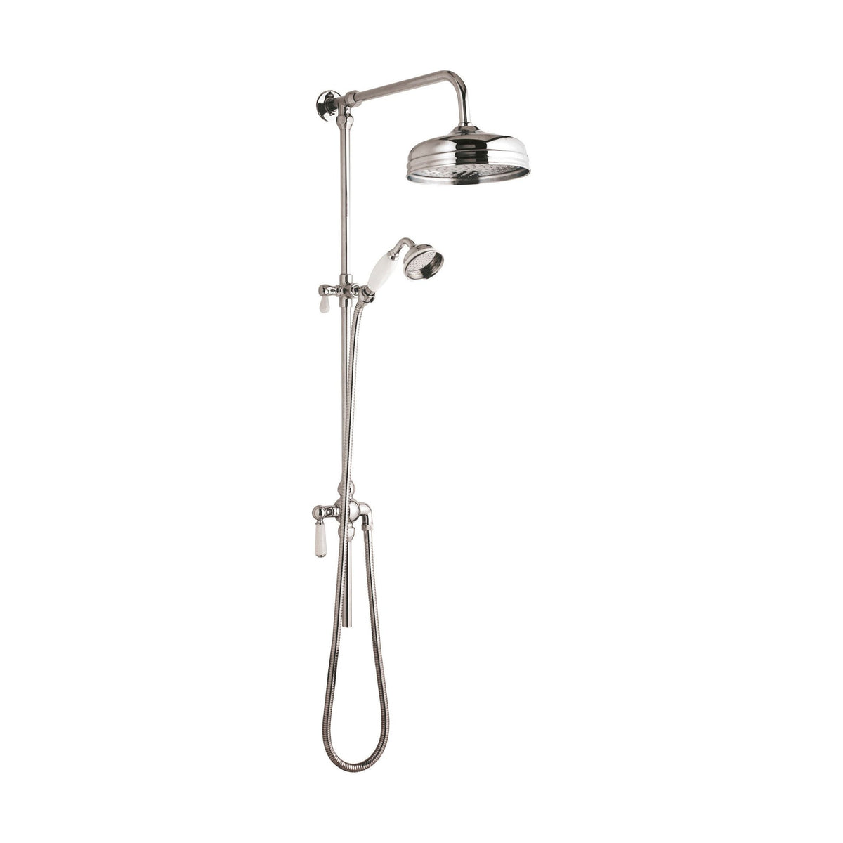 Exposed Grand Rigid Riser Shower Kit with Fixed Head & Handset - Chrom ...