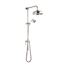 [BSRR312] Exposed Grand Rigid Riser Shower Kit with Fixed Head & Handset  - Chrome/White - Cutout