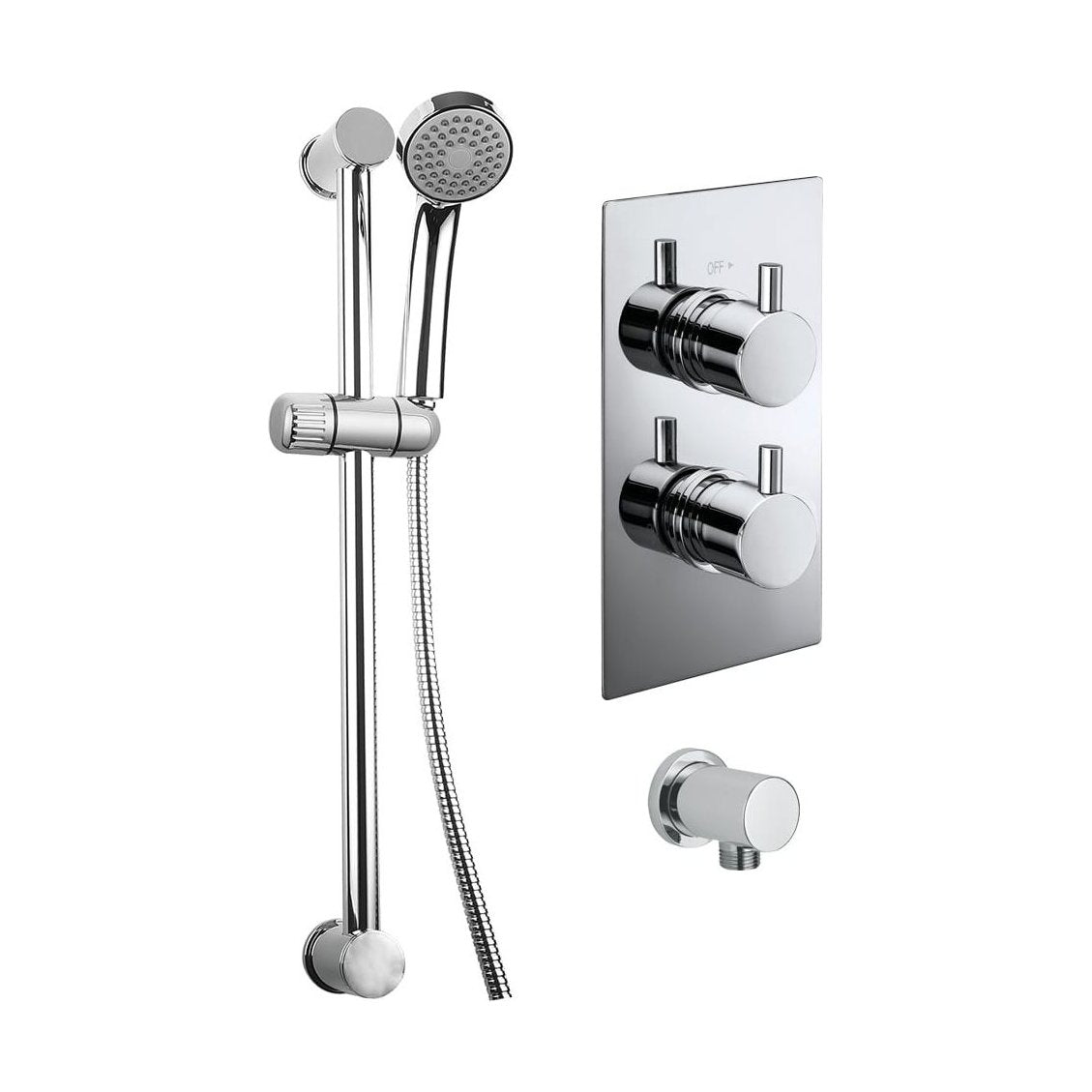 [BSS004] Concealed Thermostatic Shower Valve Set 562mm x 74mm - Chrome - Cutout