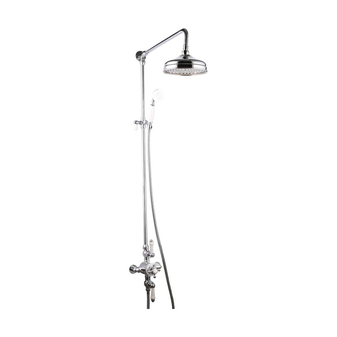 [BSS108] Traditional Exposed Thermostatic Shower Valve Set - Chrome - Cutout