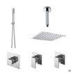 [BSS132ST2] Balterley Modern Chrome Double Shower Bundle With Heads & Handsets - Cutout