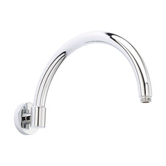 [BSSA006] Round Wall Mount Curved Shower Arm - 303mm - Chrome - Cutout