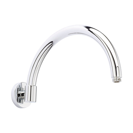 [BSSA006] Round Wall Mount Curved Shower Arm - 303mm - Chrome - Cutout