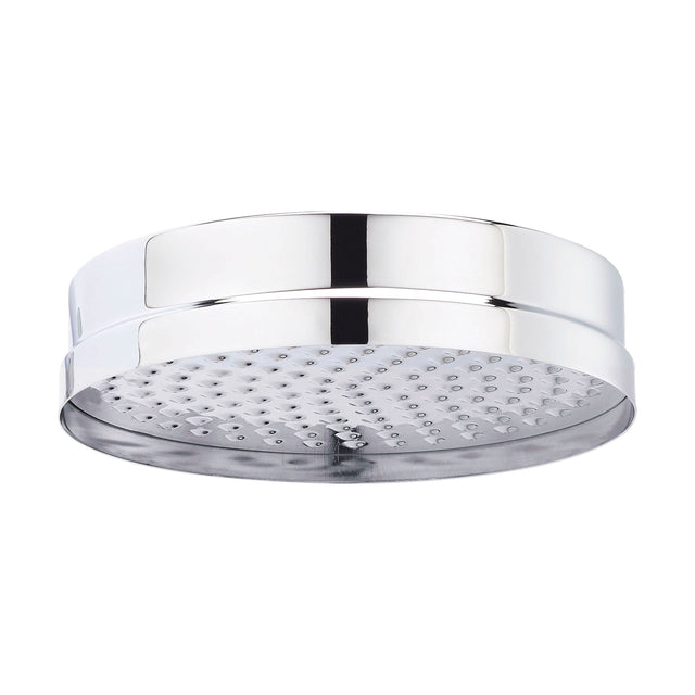 [BSSH001] Balterley Traditional Apron Fixed Shower Head 200mm, Round Design with Excellent Flow Rate - Chrome Finish - Cutout