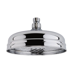 [BSSH021] Balterley Traditional Apron Fixed Shower Head 194mm, Round Design, High Flow, Wall or Ceiling Mount - Chrome Finish - Cutout