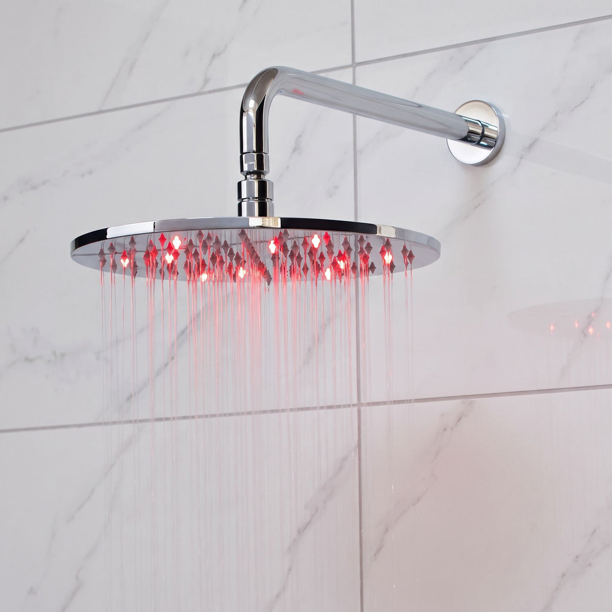 [BSSH069] Round LED Fixed Shower Head, 200mm - Chrome - Lifestyle 1
