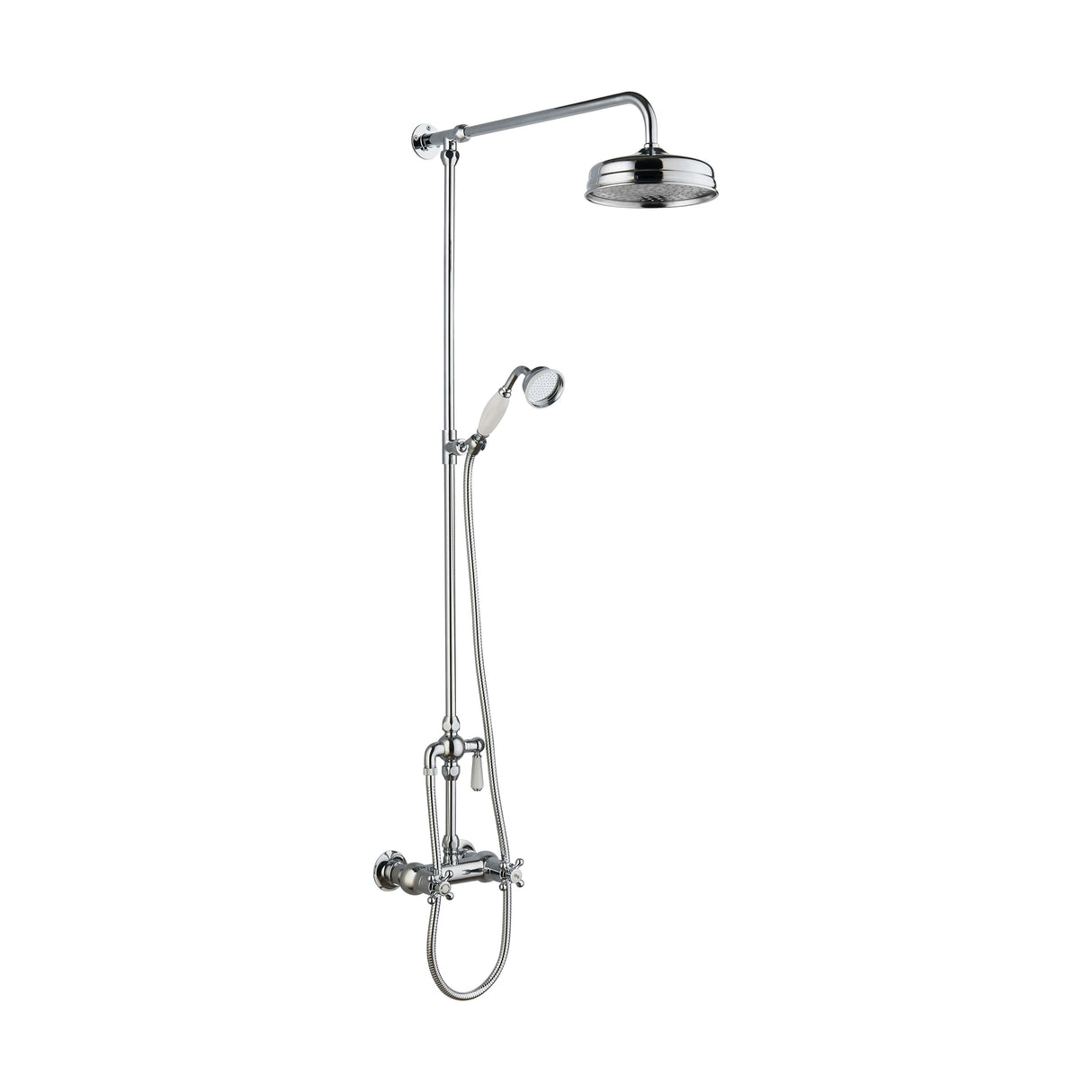 [BSSK3117] Traditional Exposed Thermostatic Shower Valve & Kit (1 Outlet) - Chrome - Balterley - Cutout
