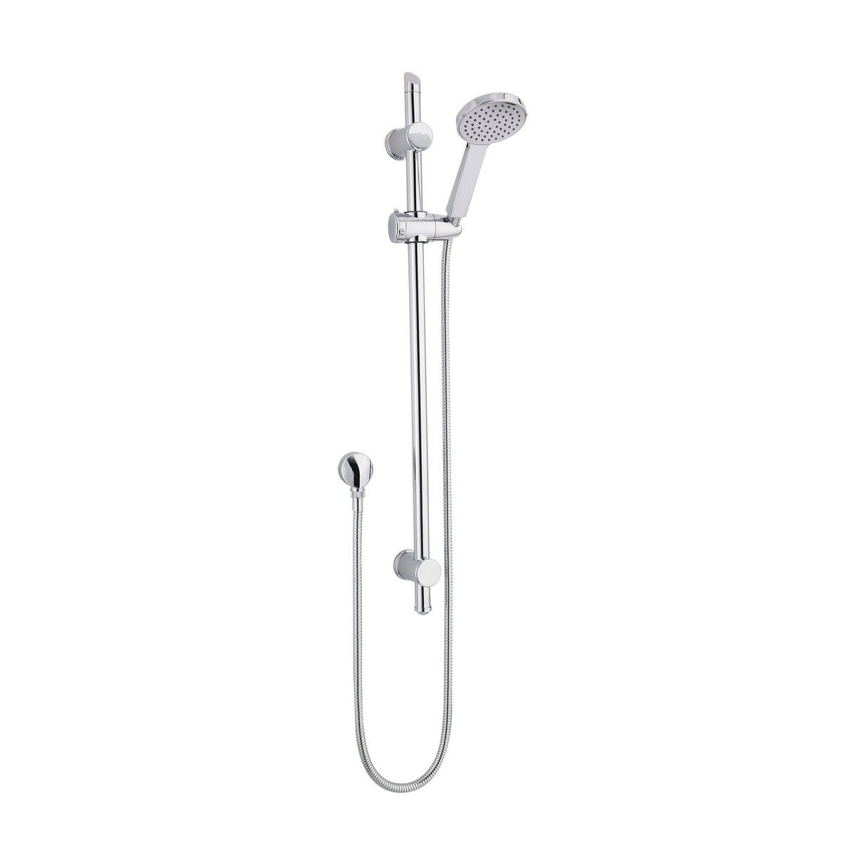 [BSSR035] Balterley Contemporary Round Slide Rail Shower Kit with Water Saving Head and Outlet Elbow - Chrome - Cutout