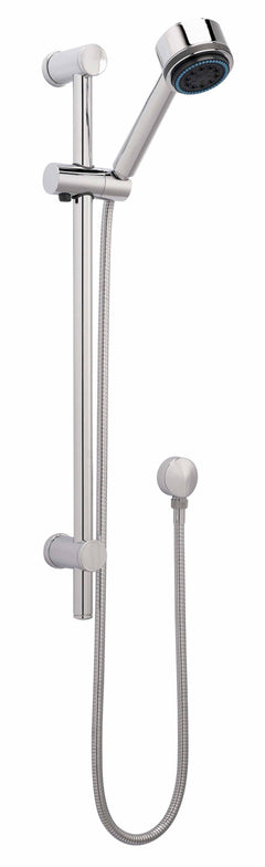 [BSSR040] Round Slide Rail Shower Kit with Multi Function Head & Adjustable Brackets - Chrome - Cutout