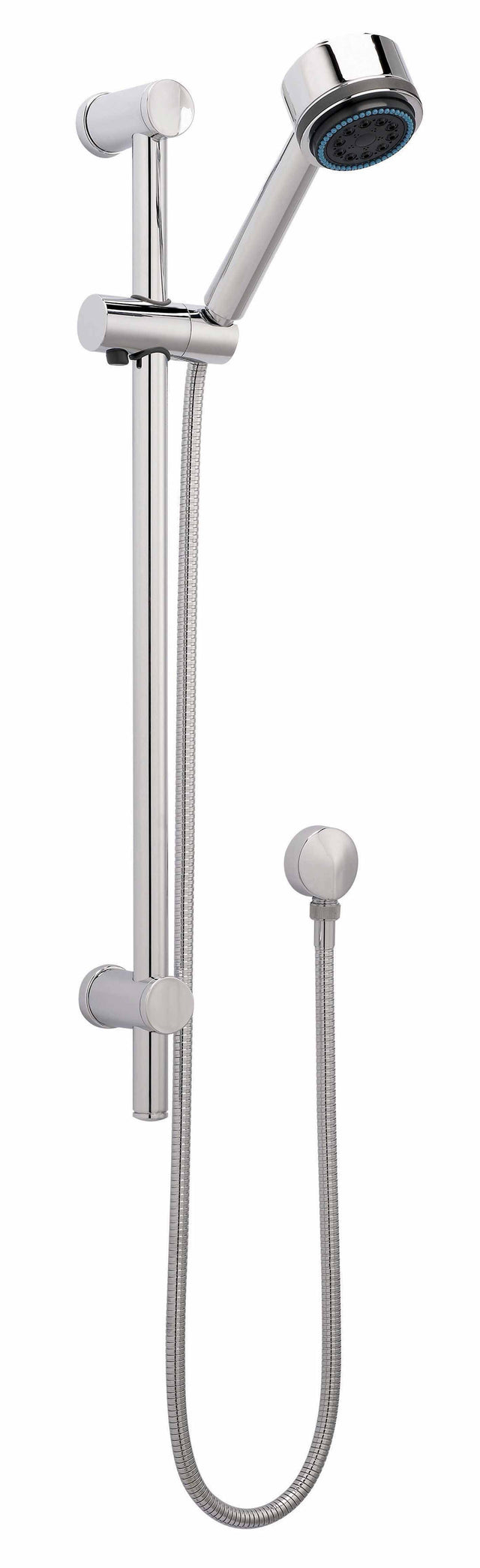 [BSSR040] Round Slide Rail Shower Kit with Multi Function Head & Adjustable Brackets - Chrome - Cutout