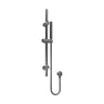 [BSSR742] Round Slide Rail Shower Kit with Outlet Elbow - Matt Black - Cutout