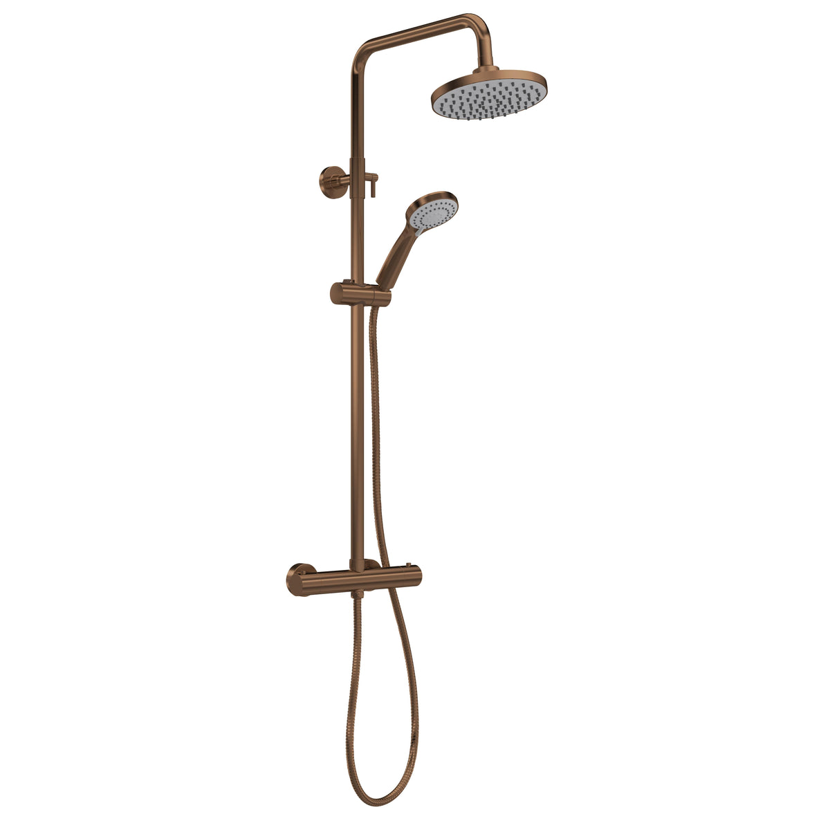 [BSTK1575] Consall Round Thermostatic Shower Kit with Fixed Head & Adjustable Handset - Multiple Colours Available - Cutout