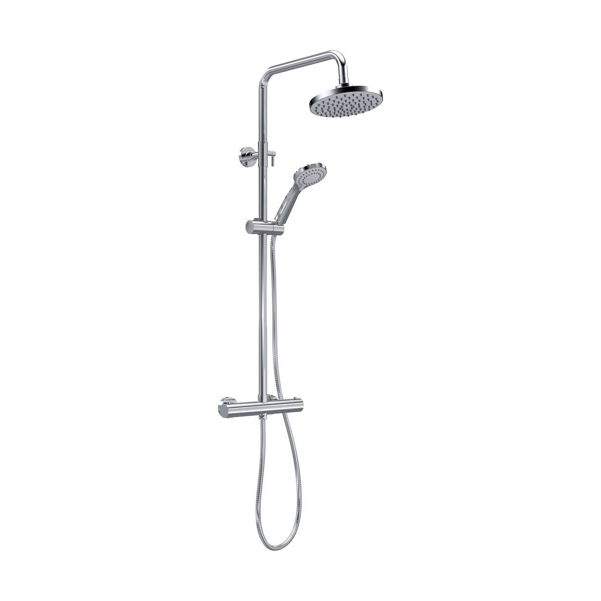[BSTK375] Consall Round Thermostatic Shower Kit with Fixed Head & Adjustable Handset - Multiple Colours Available - Cutout