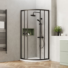 [BSTK475] Consall Round Thermostatic Shower Kit with Fixed Head & Adjustable Handset - Multiple Colours Available - Lifestyle 2