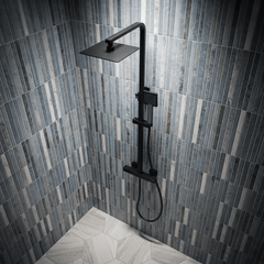 [BSTK488E] Bar Valve & Rigid Riser Shower Kit, Square 30 - Choice of Finish - Lifestyle 2