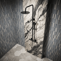 [BSTK495E] Bar Valve & Rigid Riser Shower Kit, Round 32 - Choice of Finish - Lifestyle 2