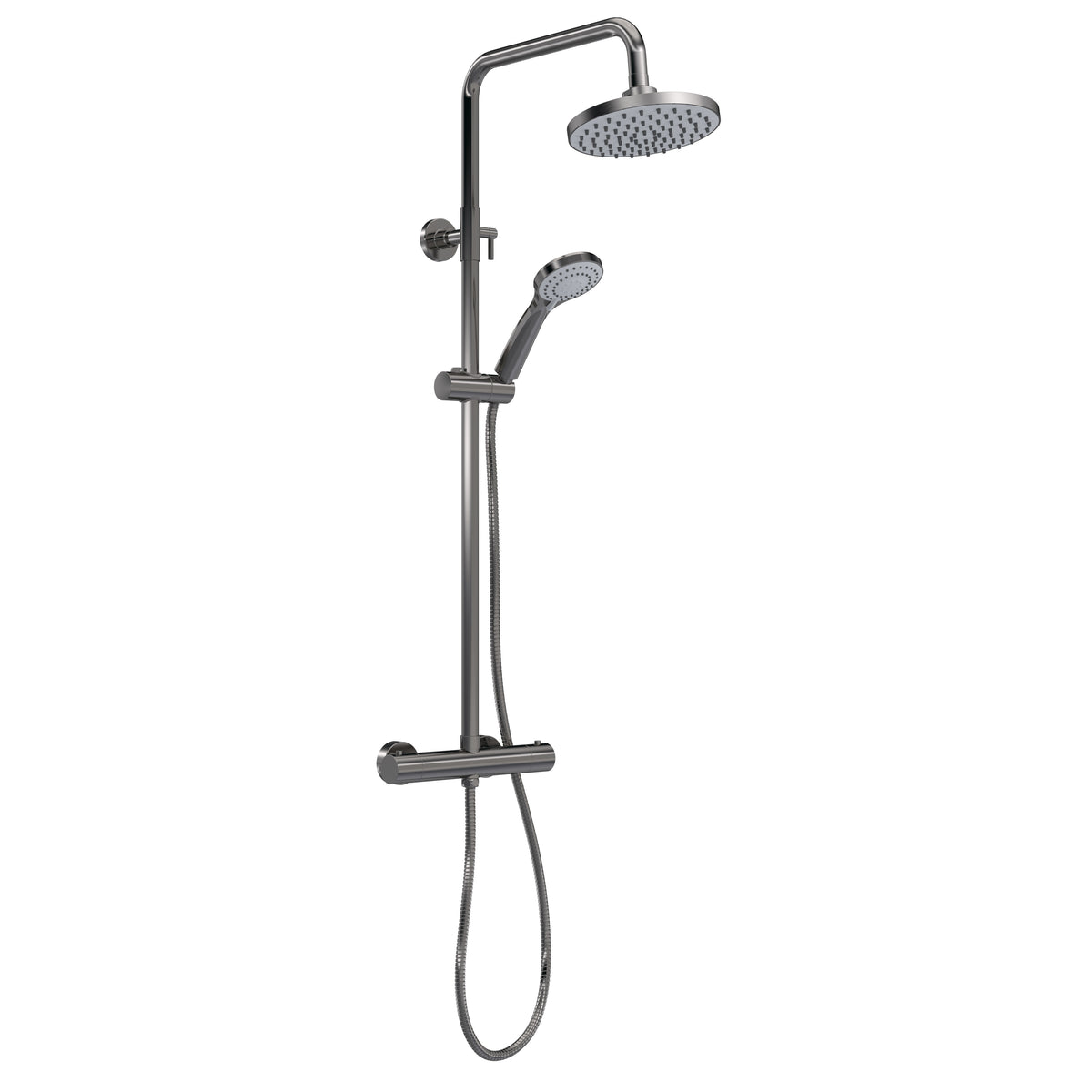 [BSTK775] Consall Round Thermostatic Shower Kit with Fixed Head & Adjustable Handset - Multiple Colours Available - Cutout
