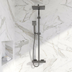 [BSTK786] Swinscoe Square Thermostatic Shower Kit with Fixed Head & Adjustable Handset - Multiple Colours Available - Lifestyle 1