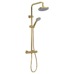 [BSTK875] Consall Round Thermostatic Shower Kit with Fixed Head & Adjustable Handset - Multiple Colours Available - Cutout