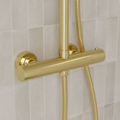 [BSTK875] Consall Round Thermostatic Shower Kit with Fixed Head & Adjustable Handset - Multiple Colours Available - Lifestyle 1