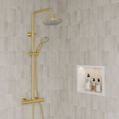[BSTK875] Consall Round Thermostatic Shower Kit with Fixed Head & Adjustable Handset - Multiple Colours Available - Lifestyle 2