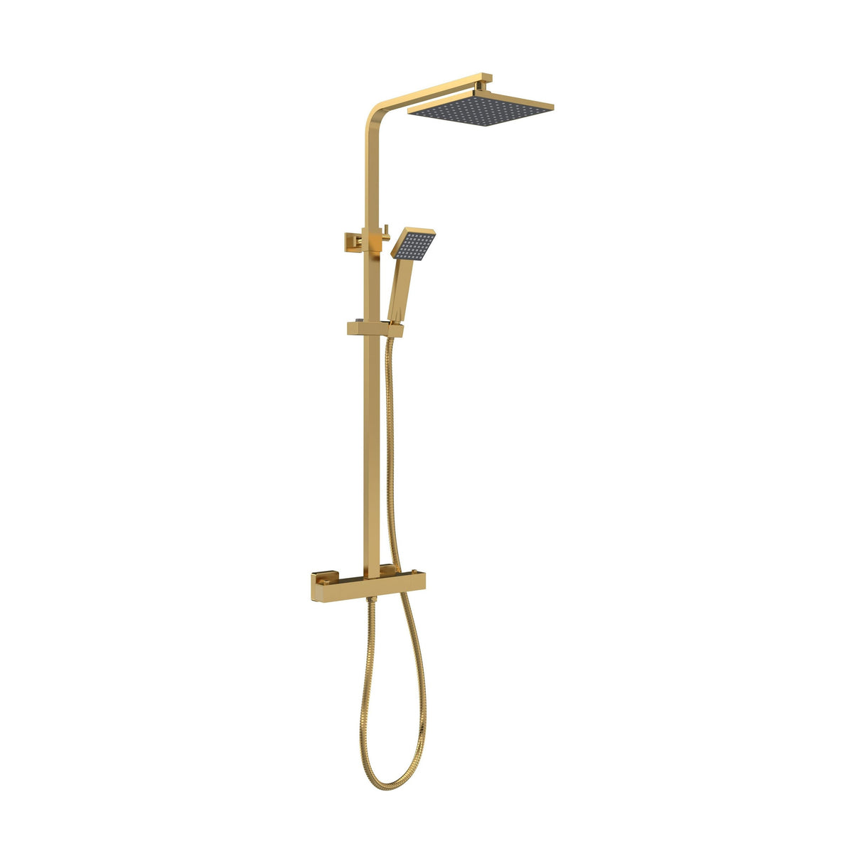 [BSTK886] Swinscoe Square Thermostatic Shower Kit with Fixed Head & Adjustable Handset - Multiple Colours Available - Cutout