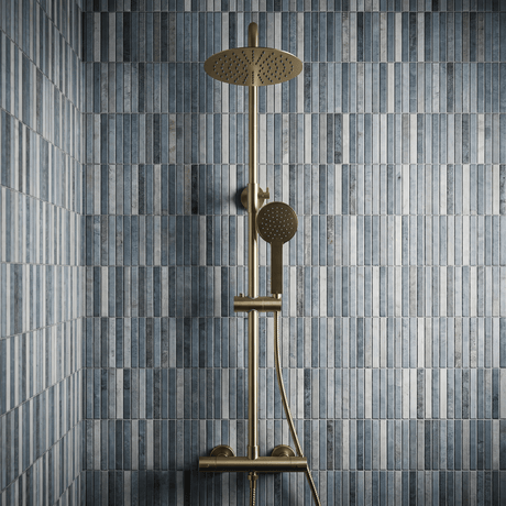[BSTK895E] Bar Valve & Rigid Riser Shower Kit, Round 32 - Choice of Finish - Silo
