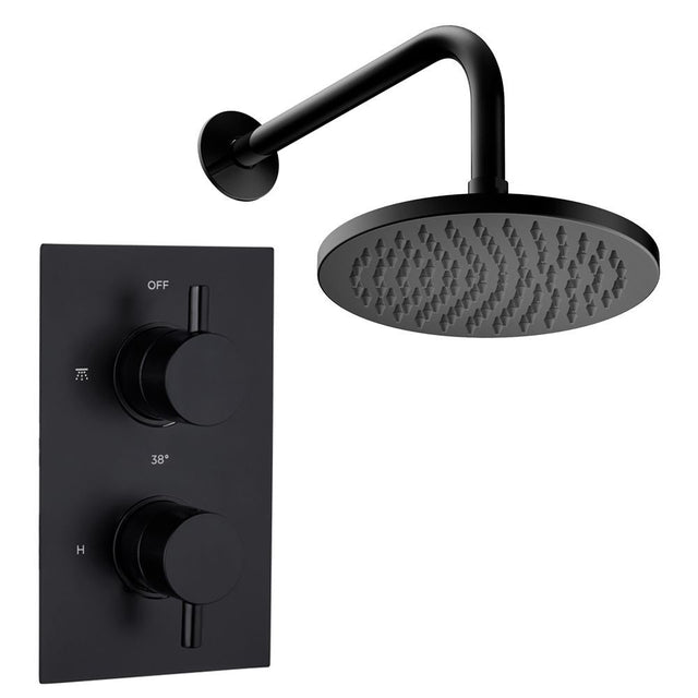 [BSTSS008K] Curc Conc Thermo Shower Set BLK - Cutout