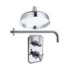 [BSTSS105] Traditional Thermostatic Shower Set with Valve, Shower Head and Arm - Cutout