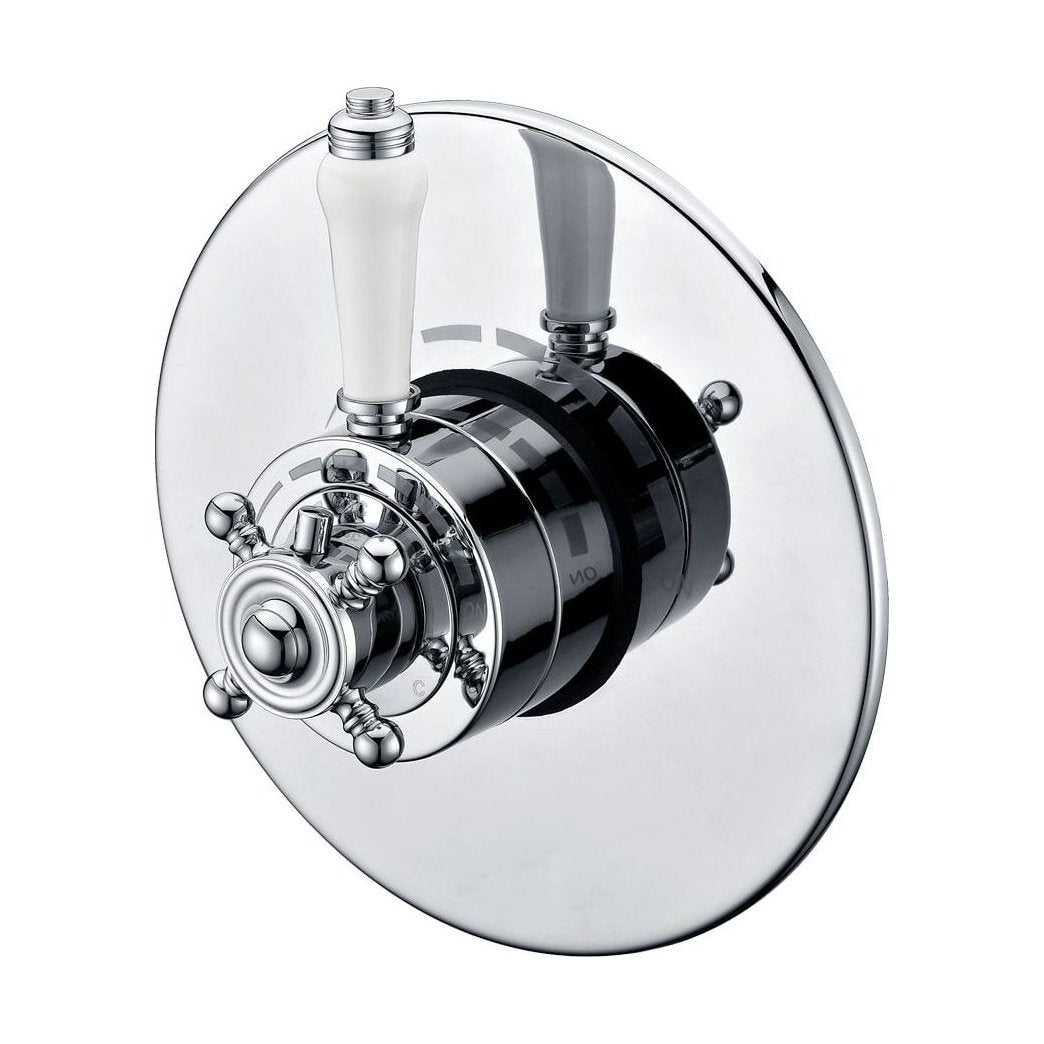[BSV102] Traditional Concealed Thermostatic Shower Valve 128mm x 135mm - Chrome - Cutout