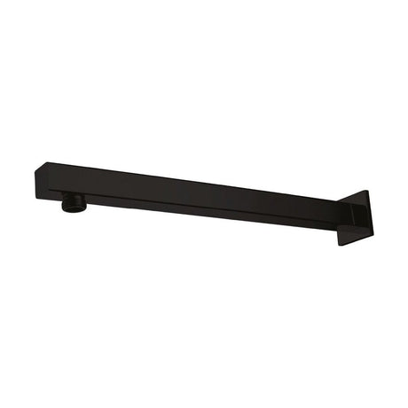 [BSWM1020] Balterley Modern Bathroom Square Wall Mounted Shower Arm Durable Stainless Steel Construction, 350mm - Matt Black Finish - Cutout