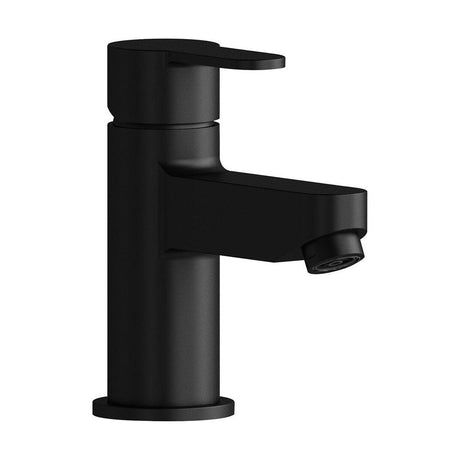 [BT9001BL] Contemporary Bathroom Mini Basin Tap – Round Lever, 145 x 48mm, Matt Black - Cutout