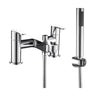 [BT9005] Modern Bathroom Round Deck Mounted Bath Shower Mixer Tap with Kit - Choice of Colour - Cutout