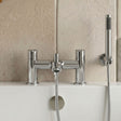 [BT9005] Modern Bathroom Round Deck Mounted Bath Shower Mixer Tap with Kit - Choice of Colour - Silo