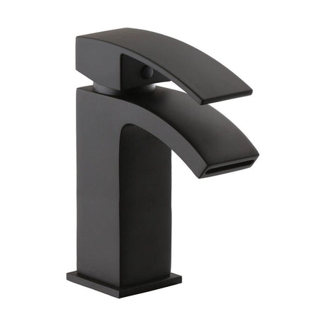 [BT9041BL] Contemporary Bathroom Mini Basin Tap – Square Lever, 133.5 x 48mm, Black - Cutout
