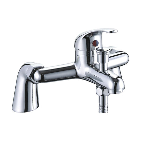 [BT9116] Classic Rounded Deck Mounted Bath Shower Filler Tap - Chrome - Cutout