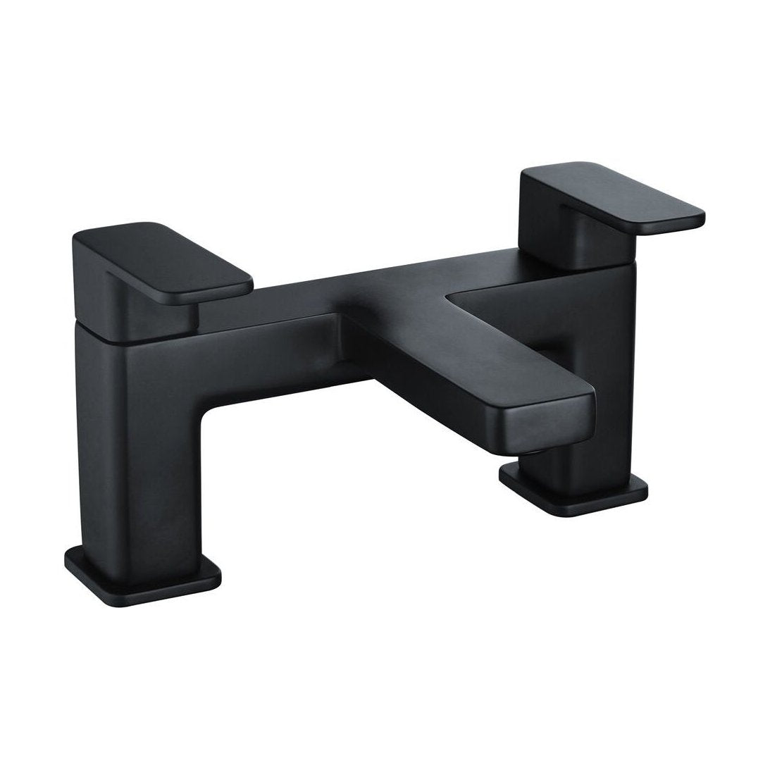 [BT9137BL] Modern Bathroom Soft Square Bath Filler Tap - Chrome - Cutout