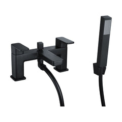[BT9138BL] Modern Bathroom Soft Square Bath Shower Mixer Tap - Chrome - Cutout