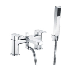 [BT9138] Modern Bathroom Soft Square Bath Shower Mixer Tap - Chrome - Cutout