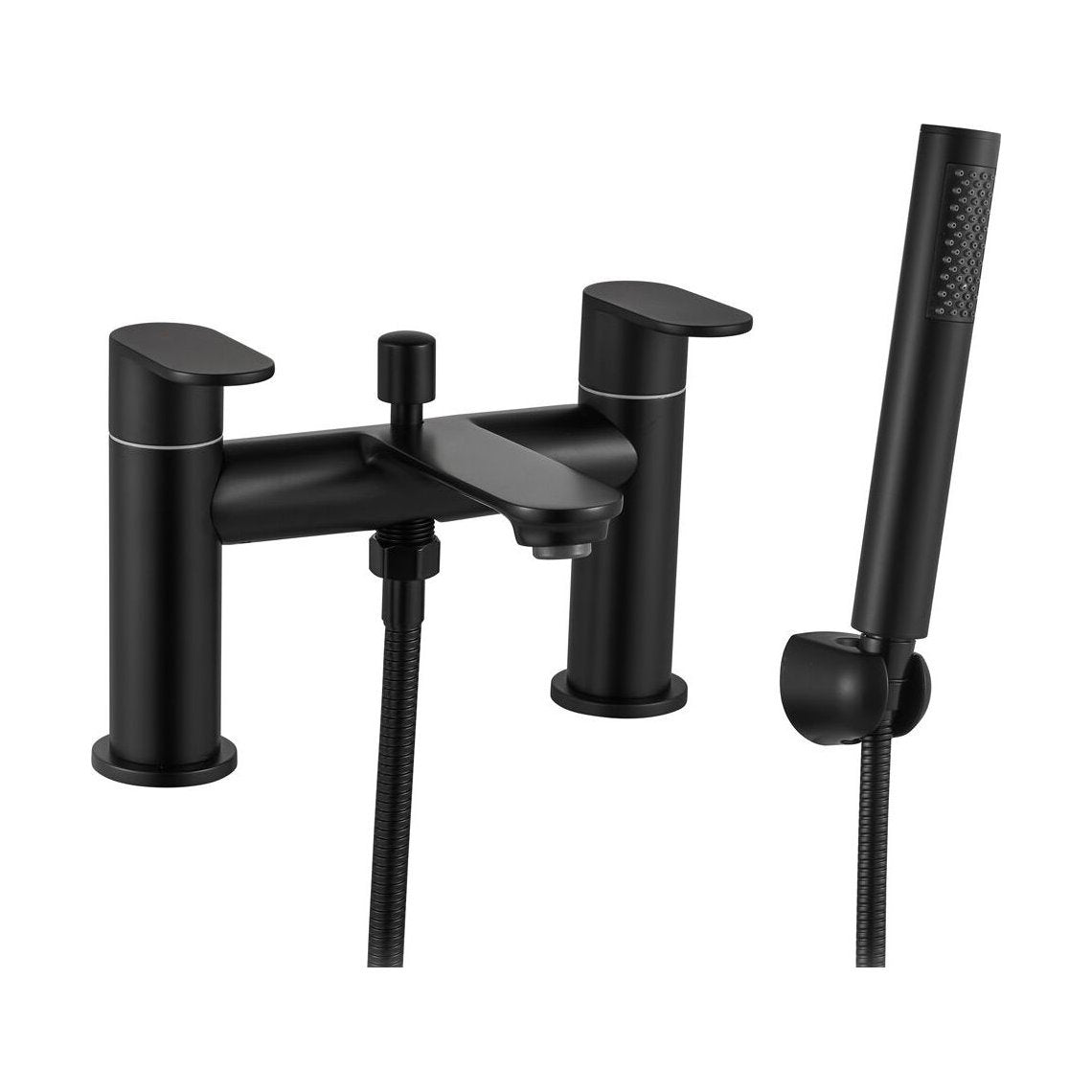 [BT9142BL] Contemporary Bathroom Deck Mounted Round Bath Shower Mixer Tap - Cutout