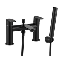 [BT9142BL] Contemporary Bathroom Deck Mounted Round Bath Shower Mixer Tap - Cutout